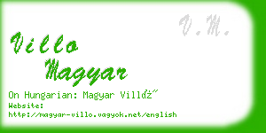 villo magyar business card